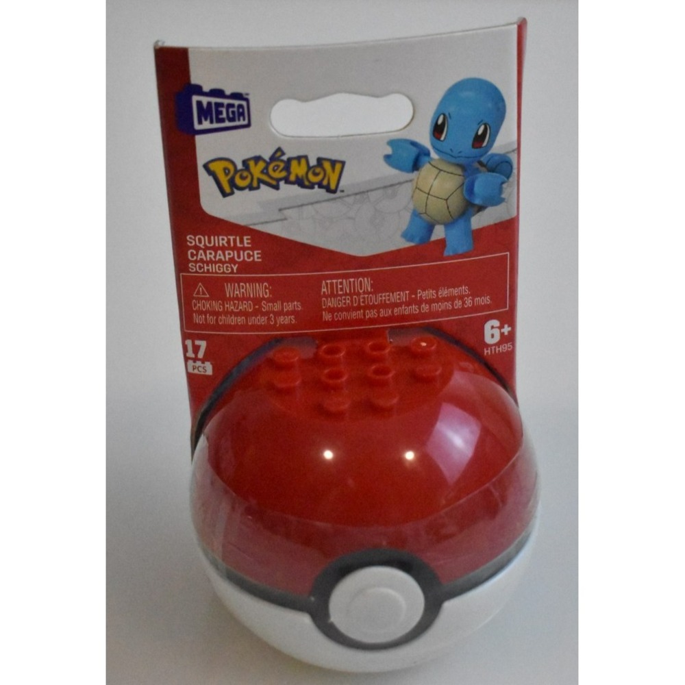 MEGA Pokemon Squirtle Poke Ball Building Block Set 17 Pieces HTH95 HTH98 2023